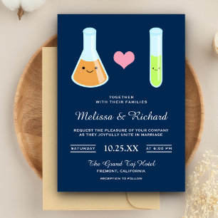 Süße romantische Reagenzgläser Kawaii Hochzeitsein Einladung