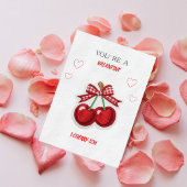 Süße romantische Retro-Kirsche Valentinstagskarte Feiertagskarte