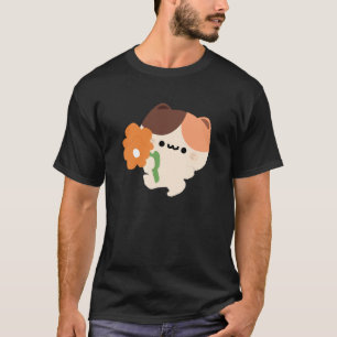 Süße romantische Tortie-Katze T-Shirt