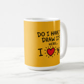 Süße romantische Typografie-Kunst Kaffeetasse (VorderseiteRechts)