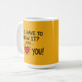 Süße romantische Typografie-Kunst Kaffeetasse (Vorderseite Links)