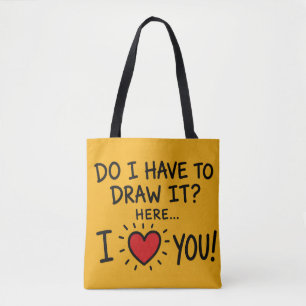 Süße romantische Typografie-Kunst Tasche
