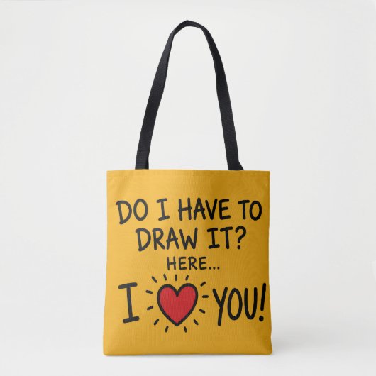 Süße romantische Typografie-Kunst Tasche (Vorderseite)