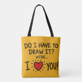 Süße romantische Typografie-Kunst Tasche (Rückseite)