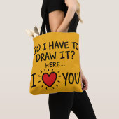 Süße romantische Typografie-Kunst Tasche (Von Nahem)