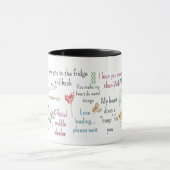 Süße romantische Zitate Ästhetik-Mug-Kunst Tasse (Zentrum)