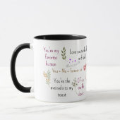 Süße romantische Zitate Ästhetik-Mug-Kunst Tasse (Links)