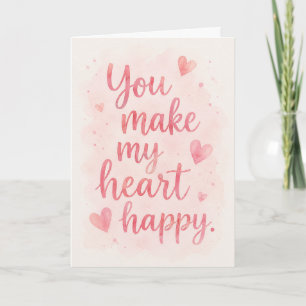 Süße Romanze Du machst mein Herz glücklich Gruß Karte