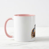 Süße rosa Abschieds-Vogeltasse Tasse (Links)