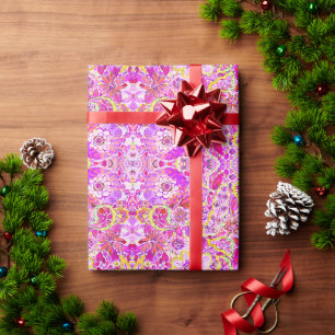 Süße rosa abstrakte Blumen Geschenkpapier