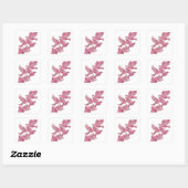 Süße rosa abstrakte Sticker-Design Quadratischer Aufkleber (Blatt)