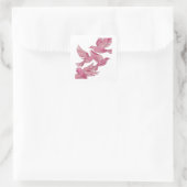 Süße rosa abstrakte Sticker-Design Quadratischer Aufkleber (Tasche)