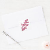 Süße rosa abstrakte Sticker-Design Quadratischer Aufkleber (Umschlag)