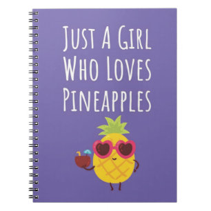 Süße rosa Ananas-Geschenke für kleine Mädchen Obst Notizblock