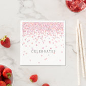 Süße rosa Aquarellconfetti-Punkte Serviette (Beispiel)