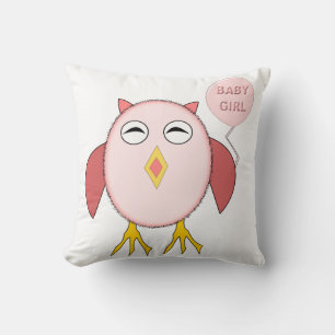 Süße rosa Baby-Mädchen-Eule-Kissen Kissen