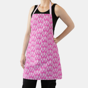 Süße rosa Baby-Mädchen-Hasenfüße Ostermuster Schürze