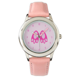 Süße rosa Baby-Mädchen-Hasenfüße Ostern Armbanduhr