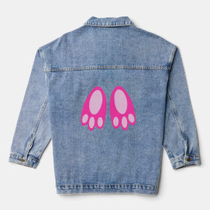 Süße rosa Baby-Mädchen-Hasenfüße Ostern Jeansjacke