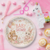 Süße rosa Baby Shower Papier Teller | Wasserfarbe (Party)