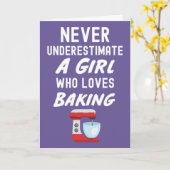 Süße rosa Backkarten für kleine Mädchen Kinder Bäc Karte (Gelbe Blume)