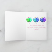 Süße rosa Ballons, süßer Geburtstag Karte (Innenseite)