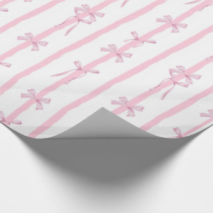 Süße rosa Bandstreifen-Geschenkpapier Geschenkpapier