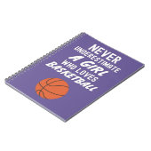 Süße rosa Basketball-Geschenke für Baby-Mädchen Ki Notizblock (Linke Seite)