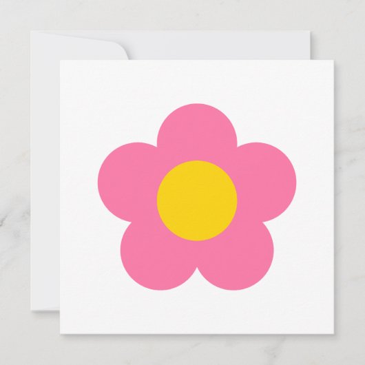 Süße rosa Blume Dankeskarte (Vorderseite)