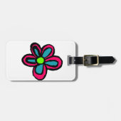 Süße rosa Blume Gepäckanhänger (Vorderseite horizontal)
