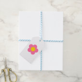 Süße rosa Blume Geschenkanhänger (Mit Garn)