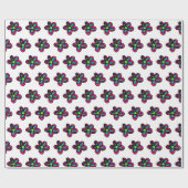 Süße rosa Blume Geschenkpapier (Flach)