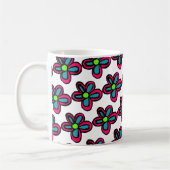 Süße rosa Blume Kaffeetasse (Links)