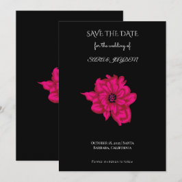 Süße rosa Blumen-Cliparts – Pop-Art-Blumendesign Save The Date