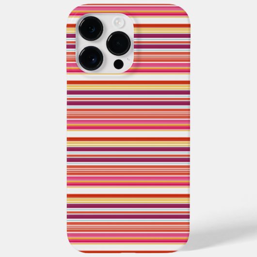 Süße rosa braune Streifen Case-Mate iPhone Hülle (Rückseite)