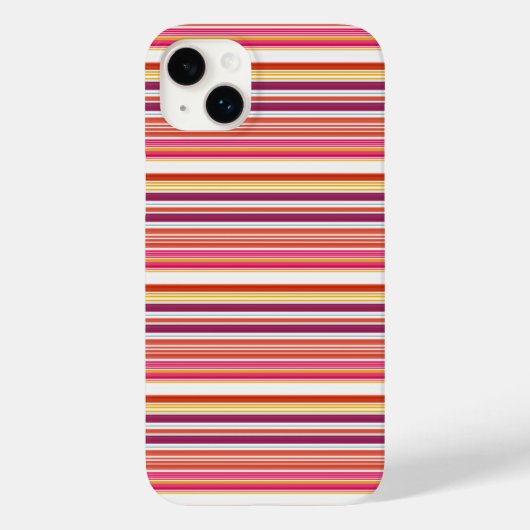 Süße rosa braune Streifen Case-Mate iPhone Hülle (Rückseite)