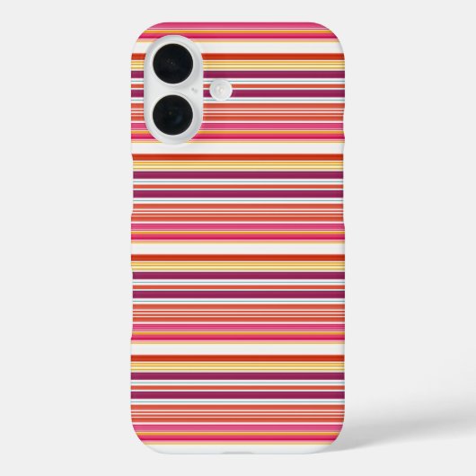Süße rosa braune Streifen Case-Mate iPhone Hülle (Rückseite)