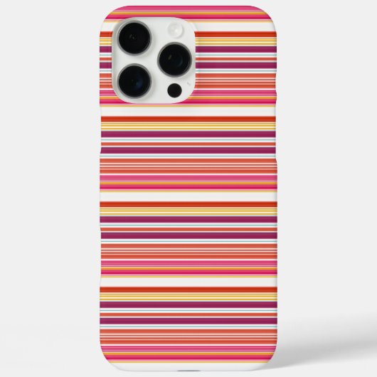 Süße rosa braune Streifen Case-Mate iPhone Hülle (Rückseite)