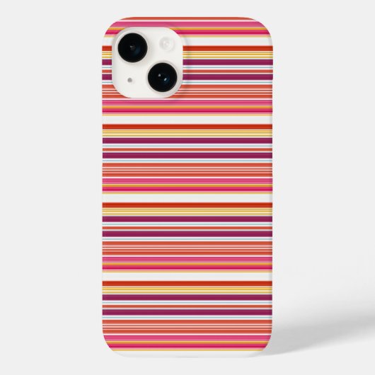 Süße rosa braune Streifen Case-Mate iPhone Hülle (Rückseite)