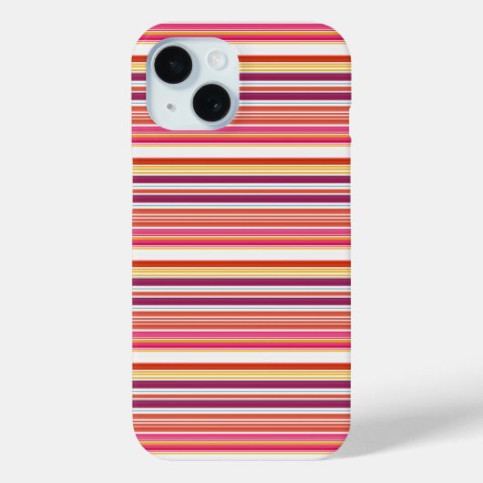 Süße rosa braune Streifen Case-Mate iPhone Hülle (Rückseite)