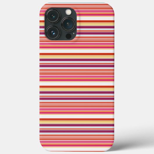 Süße rosa braune Streifen Case-Mate iPhone Hülle (Rückseite)