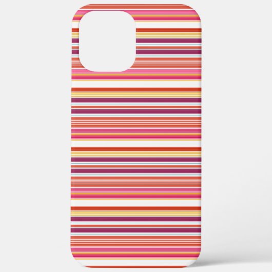 Süße rosa braune Streifen Case-Mate iPhone Hülle (Rückseite)