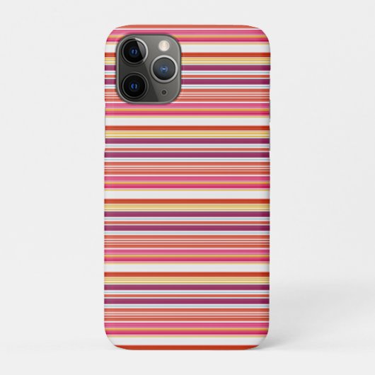 Süße rosa braune Streifen Case-Mate iPhone Hülle (Rückseite)