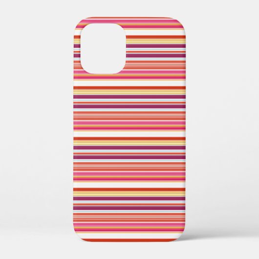 Süße rosa braune Streifen Case-Mate iPhone Hülle (Rückseite)