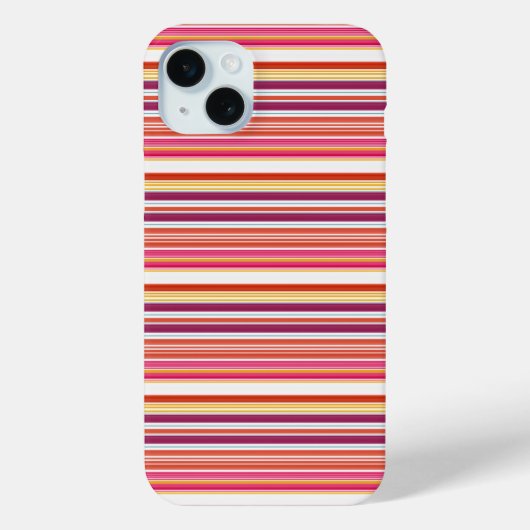 Süße rosa braune Streifen Case-Mate iPhone Hülle (Rückseite)