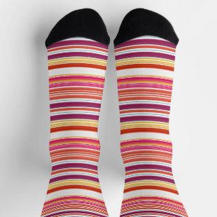 Süße rosa braune Streifen Socken