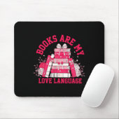 Süße rosa Bücher sind meine Liebessprache Valentin Mousepad (Mit Mouse)