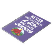 Süße rosa Camping-Geschenke für Baby Mädchen Kinde Notizblock (Linke Seite)