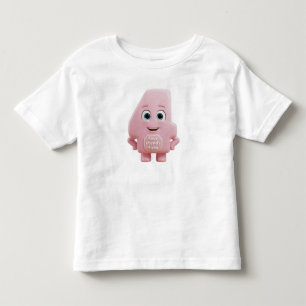 Süße rosa Cartoon-Zahl 4 "Vier steht fest" Kleinkind T-shirt