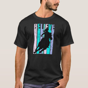 Süße rosa Cowgirls Pferdereiten Equine Reitsport T-Shirt